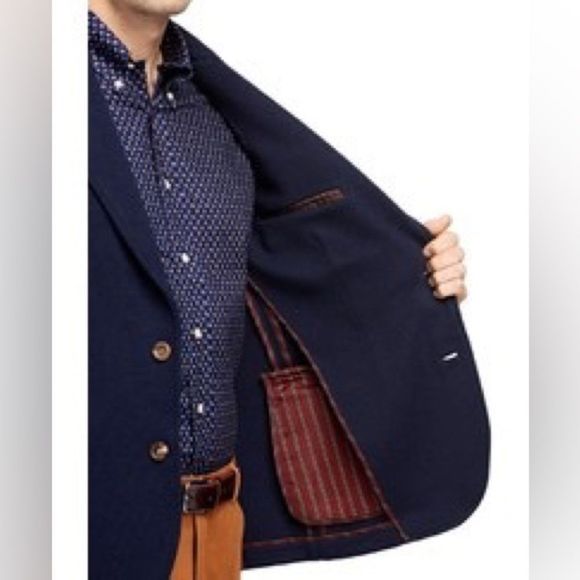 NWOT Brooks Brothers Navy Blue 100% Merino Wool Blazer Size S - Picture 3 of 16